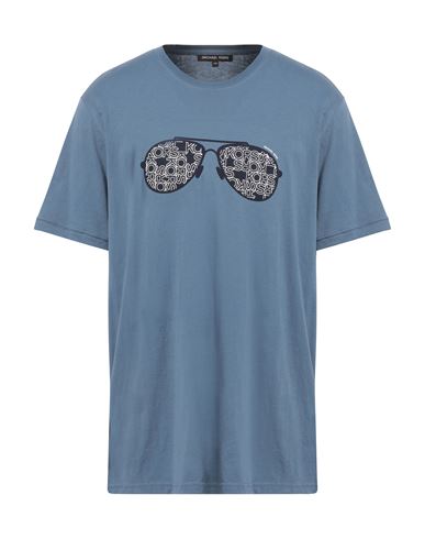 Michael Kors Mens Man T-shirt Slate Blue Size S Cotton