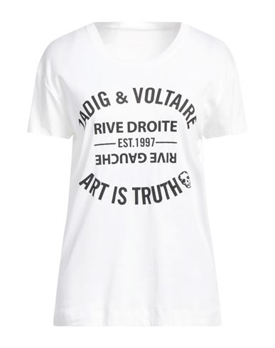 Shop Zadig & Voltaire Woman T-shirt White Size L Cotton