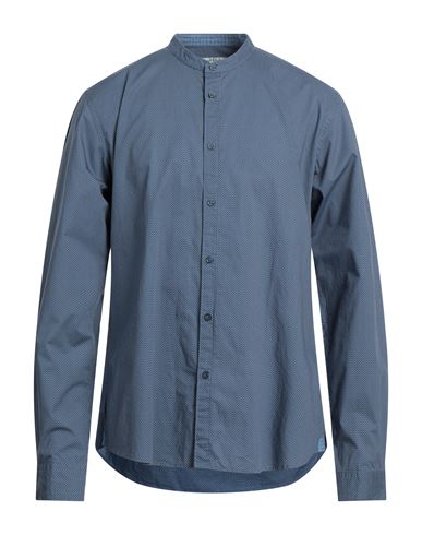 Fred Mello Man Shirt Slate Blue Size L Cotton