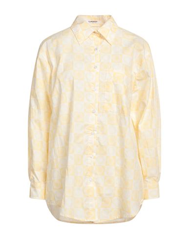 Glamorous Woman Shirt Light Yellow Size 10 Cotton