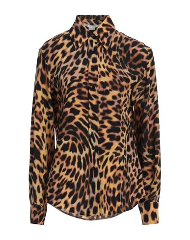 Shop Stella Mccartney Woman Shirt Camel Size 6-8 Silk In Beige