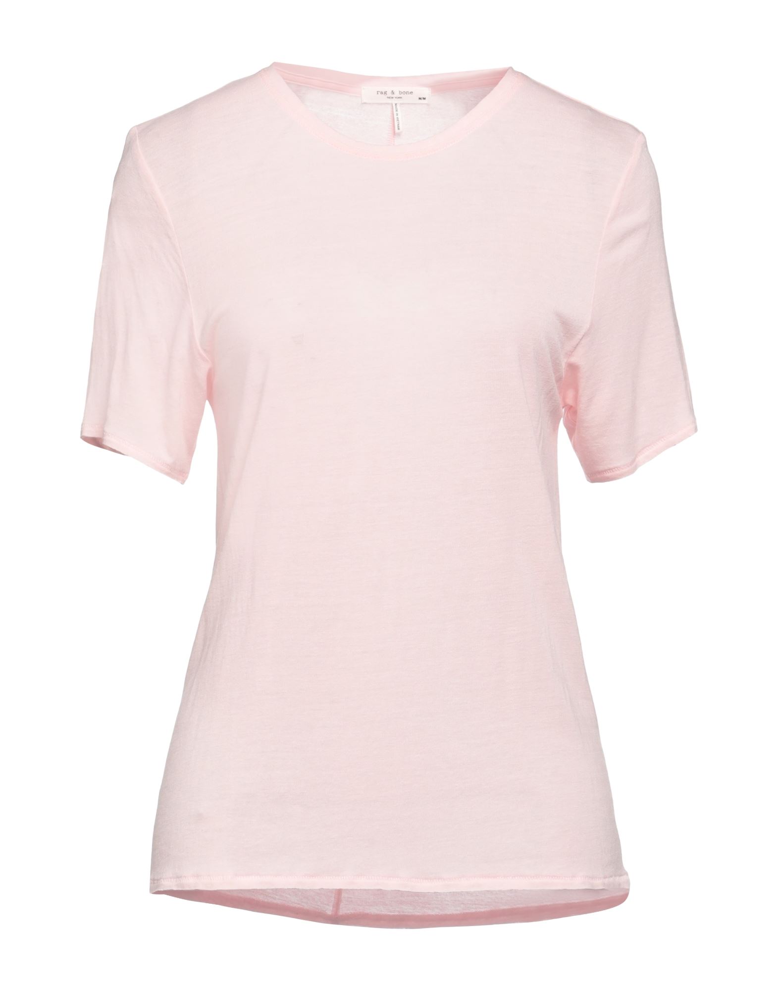 Rag & Bone Woman T-shirt Light Pink Size S Rayon, Linen