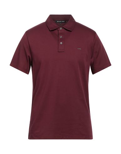 Michael Kors Mens Man Polo Shirt Burgundy Size S Cotton In Red