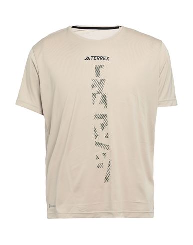 Adidas Originals Adidas Terrex Agravic Trail Running T-shirt Man T-shirt Beige Size S Recycled Polyester