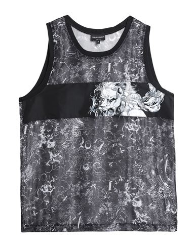 Emporio Armani Man Tank Top Black Size M Polyester, Polyamide, Elastane