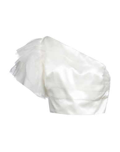 Hanita Woman Top Ivory Size Xs Silk, Polyester In White
