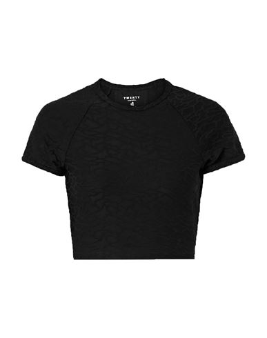 Shop Twenty Montreal Twenty Montréal Woman T-shirt Black Size L Nylon, Elastane