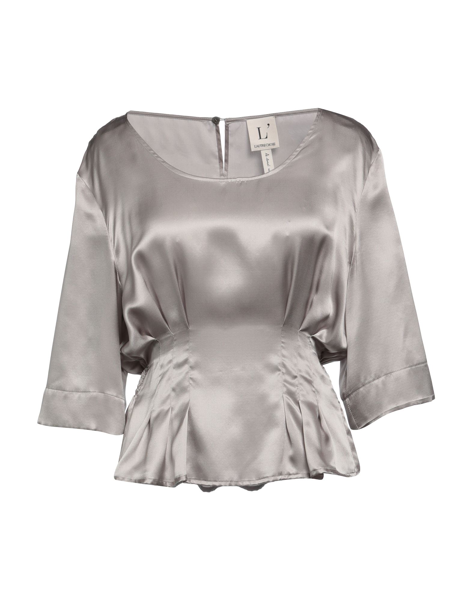 L'autre Chose L' Autre Chose Woman Blouse Grey Size 4 Silk