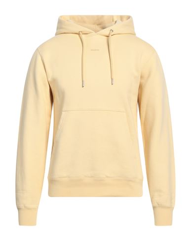 Sandro Man Sweatshirt Light Yellow Size L Cotton, Elastane