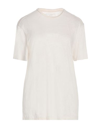 Shop Majestic Filatures Man T-shirt Ivory Size M Linen, Elastane In White