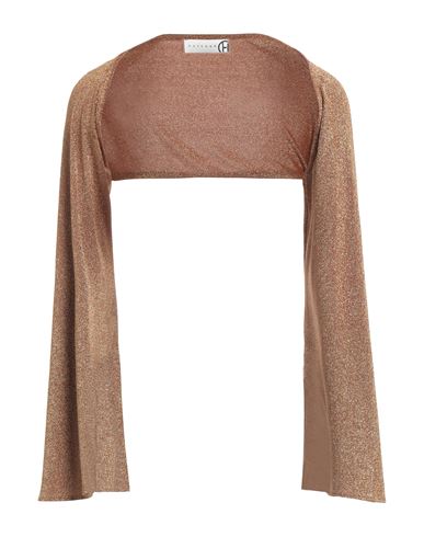 Haveone Woman Shrug Bronze Size S Polyamide, Metallic Fiber, Elastane In Yellow