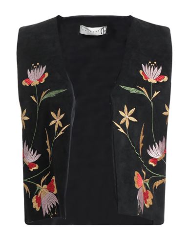 Haveone Woman Tailored Vest Black Size S Polyester, Elastic Fibres