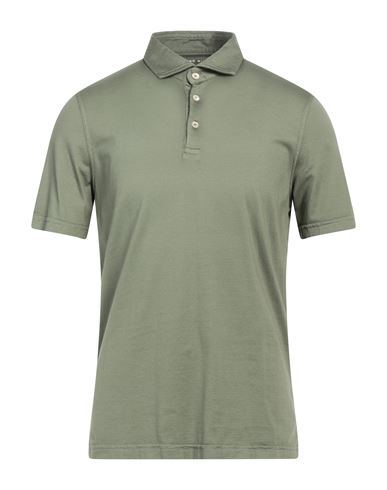 Fedeli Man Polo Shirt Military Green Size 50 Organic Cotton