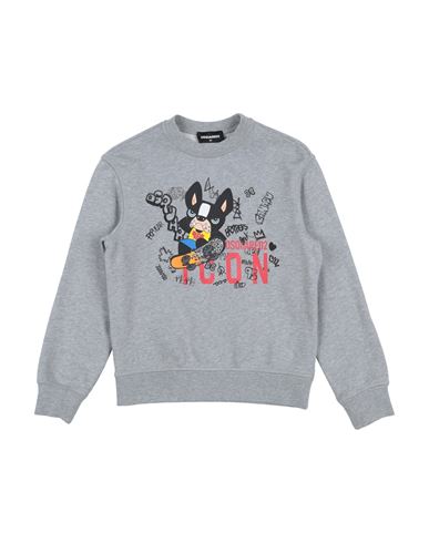 Dsquared2 Toddler Boy Sweatshirt Grey Size 6 Cotton, Elastane In Gray