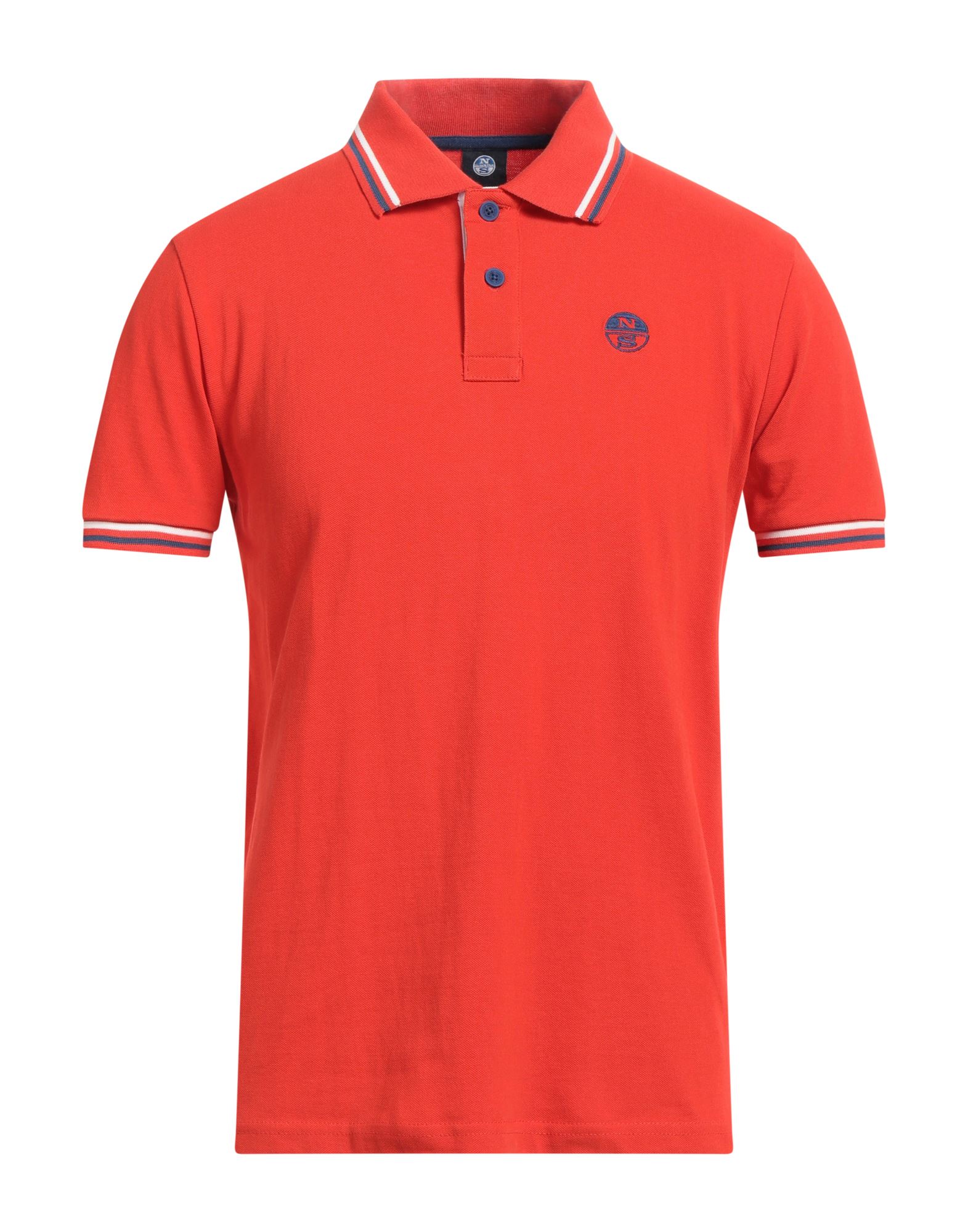 North Sails Polo Shirts In Tomato Red
