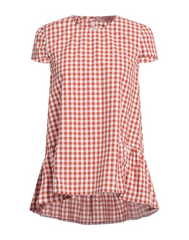 Rose A Pois Rosé A Pois Woman Top Rust Size 8 Cotton In Red