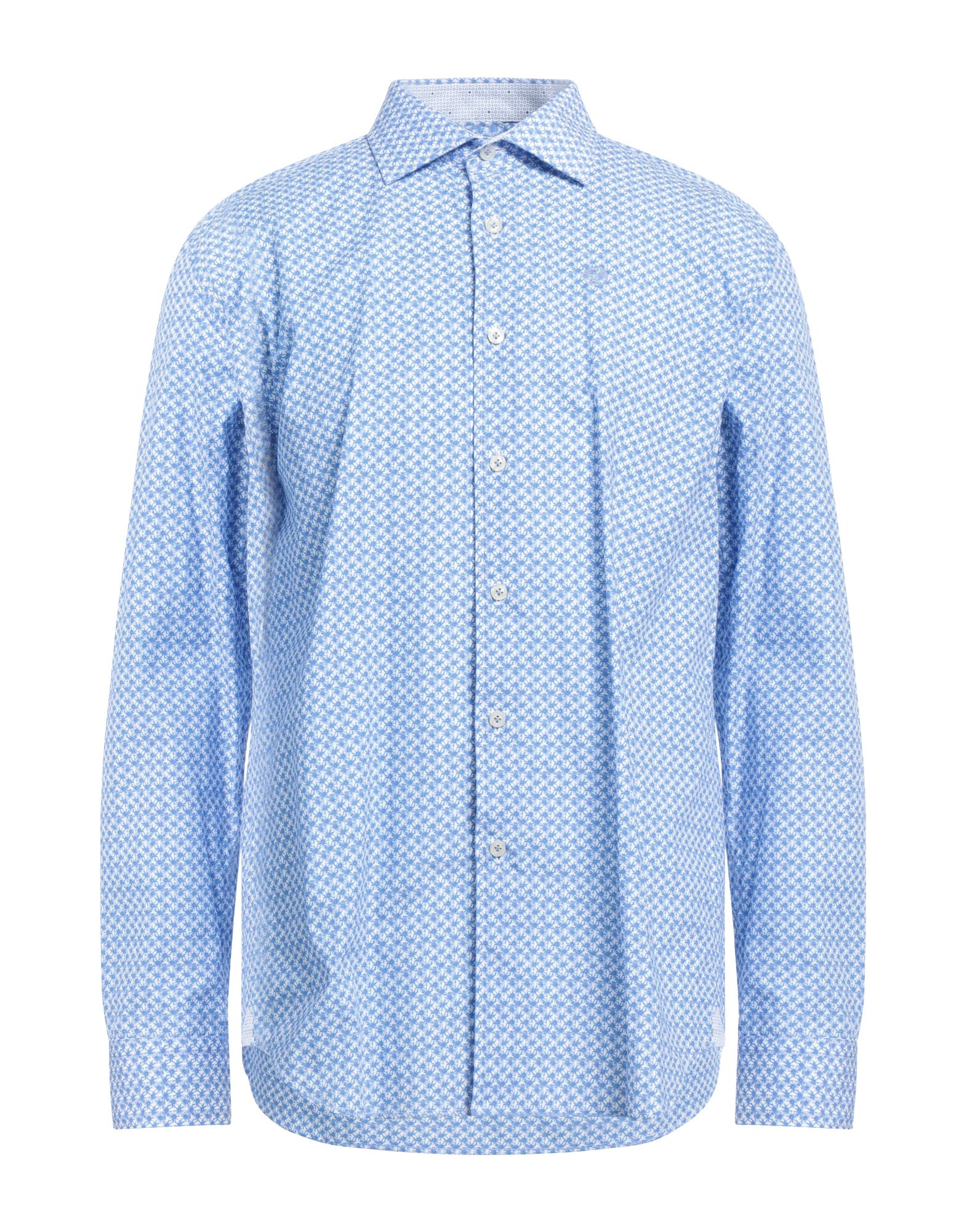 Shop North Sails Man Shirt Azure Size M Cotton In Blue