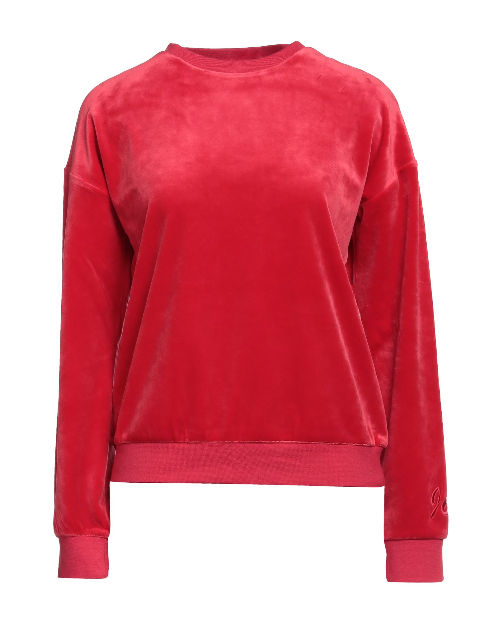 JUICY COUTURE JUICY COUTURE WOMAN SWEATSHIRT RED SIZE L POLYESTER, ELASTANE