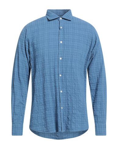 R3d Wöôd Man Shirt Pastel Blue Size L Cotton