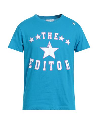 The Editor Man T-shirt Azure Size S Cotton In Blue