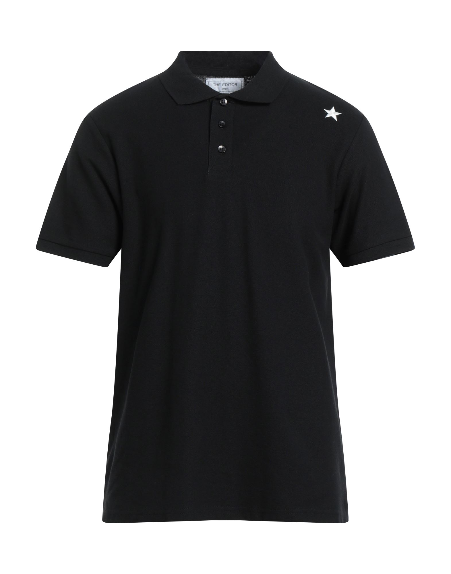 Shop The Editor Man Polo Shirt Black Size S Cotton