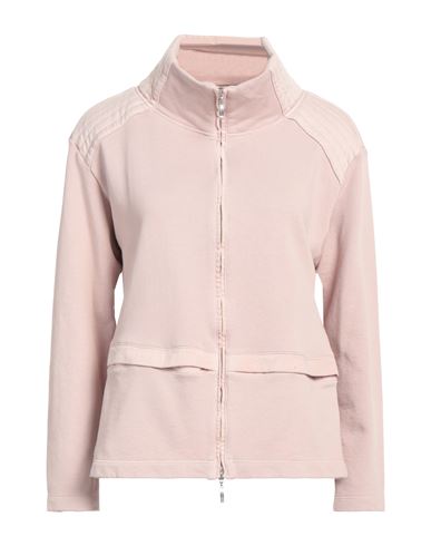 European Culture Woman Sweatshirt Pastel Pink Size S Cotton, Elastane