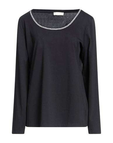 Marani Jeans Woman T-shirt Black Size 8 Cotton, Elastane