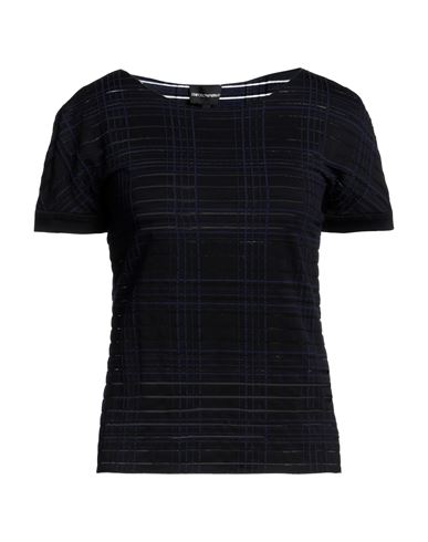 Emporio Armani Woman T-shirt Black Size 8 Polyamide, Viscose