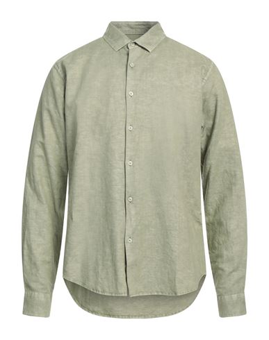 Homeward Clothes Man Shirt Military Green Size L Linen, Cotton