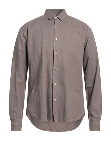 Homeward Clothes Man Shirt Khaki Size L Linen, Cotton In Beige