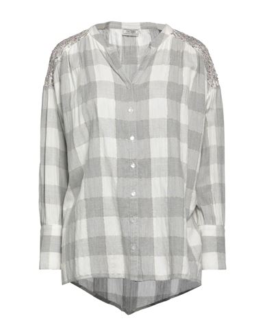 Fracomina Woman Shirt Light Grey Size S Cotton, Lurex