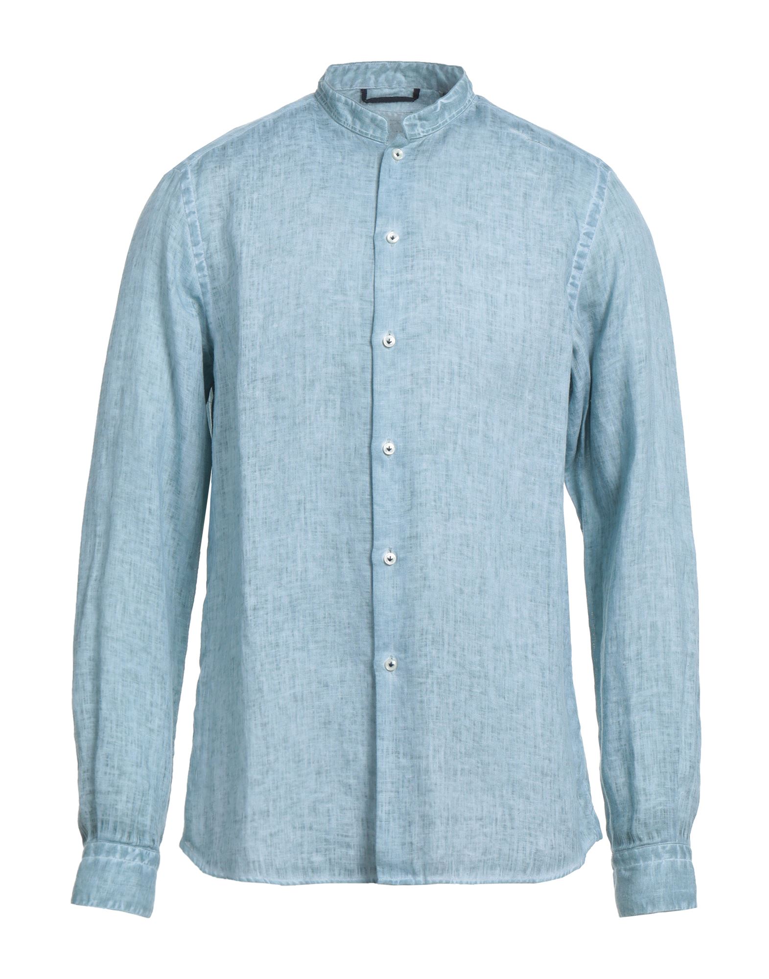 Ploumanac'h Man Shirt Light Blue Size 16 ½ Linen