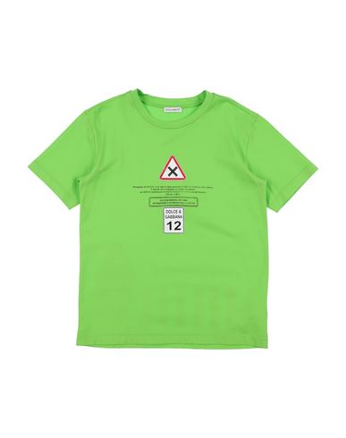 Shop Dolce & Gabbana Toddler Boy T-shirt Light Green Size 7 Cotton