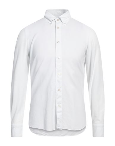 Shop Finamore 1925 Man Shirt Sky Blue Size 15 ½ Cotton In White