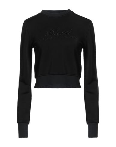 Diesel Woman Sweatshirt Black Size Xl Viscose, Cotton