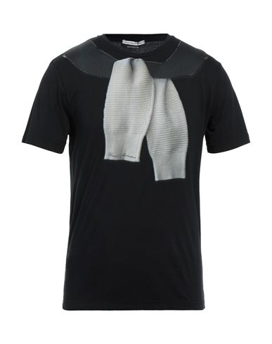 Grey Daniele Alessandrini Man T-shirt Black Size M Cotton In Black