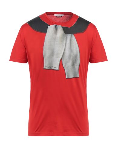 Grey Daniele Alessandrini Man T-shirt Tomato Red Size M Cotton