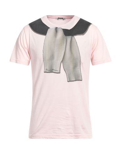 Grey Daniele Alessandrini Man T-shirt Light Pink Size Xl Cotton