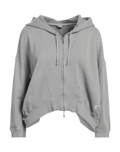 European Culture Woman Sweatshirt Grey Size S Cotton, Lycra