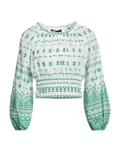 Maje Lolipana Geometric-embroidered Cotton Top In White