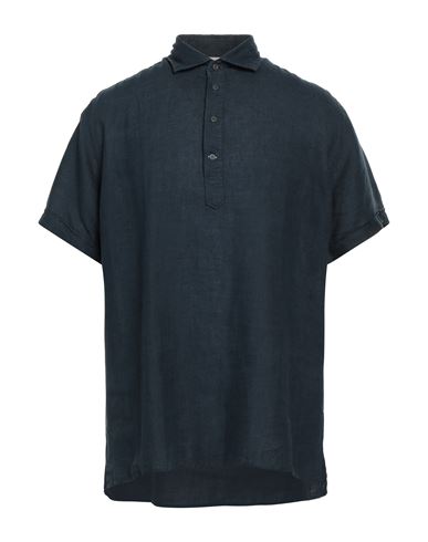 Primo Emporio Man Shirt Navy Blue Size S Linen