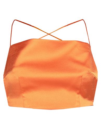Nineminutes Woman Top Orange Size 8 Polyester, Elastane