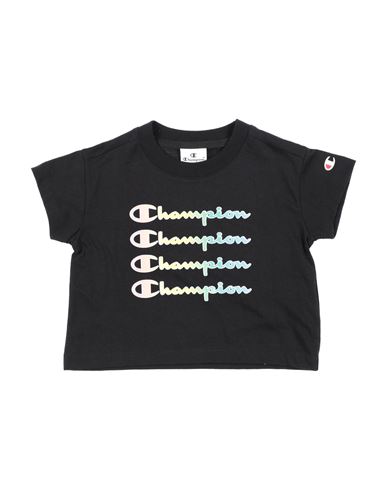 Champion Babies'  Toddler Girl T-shirt Black Size 7 Cotton, Polyester