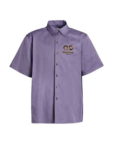 Diesel Man Shirt Purple Size Xxl Cotton