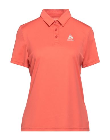 Odlo Woman Polo Shirt Orange Size Xs Polyester