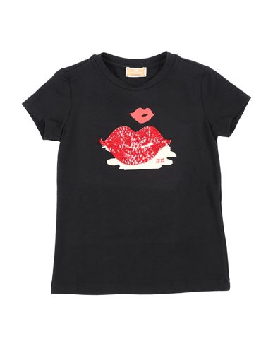 Elisabetta Franchi Babies'  Toddler Girl T-shirt Black Size 6 Cotton, Elastane