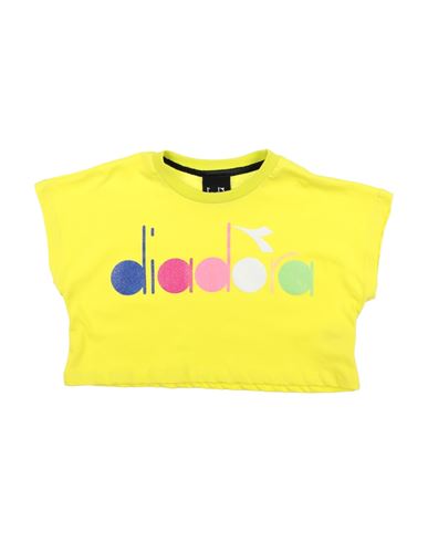 Diadora Babies'  Toddler Girl T-shirt Yellow Size 6 Cotton