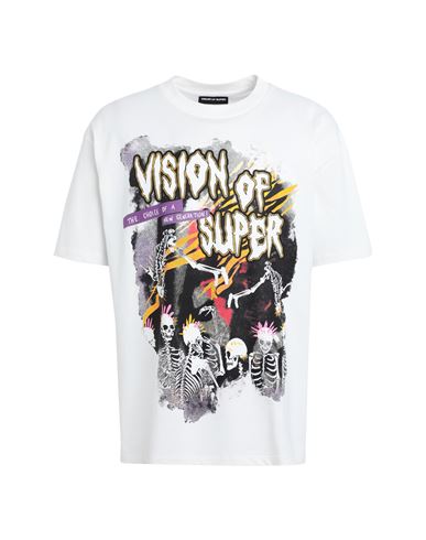 Vision Of Super Graphic-print Cotton T-shirt In White