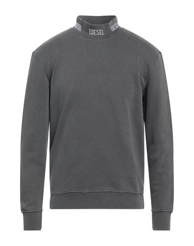 Diesel Man Sweatshirt Lead Size M Cotton In Grey