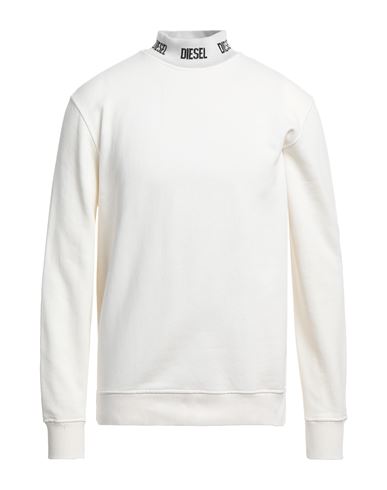 Diesel Man Sweatshirt Off White Size M Cotton